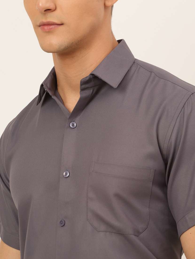 mens solid casual shirt - 19143616 -  Standard Image - 4