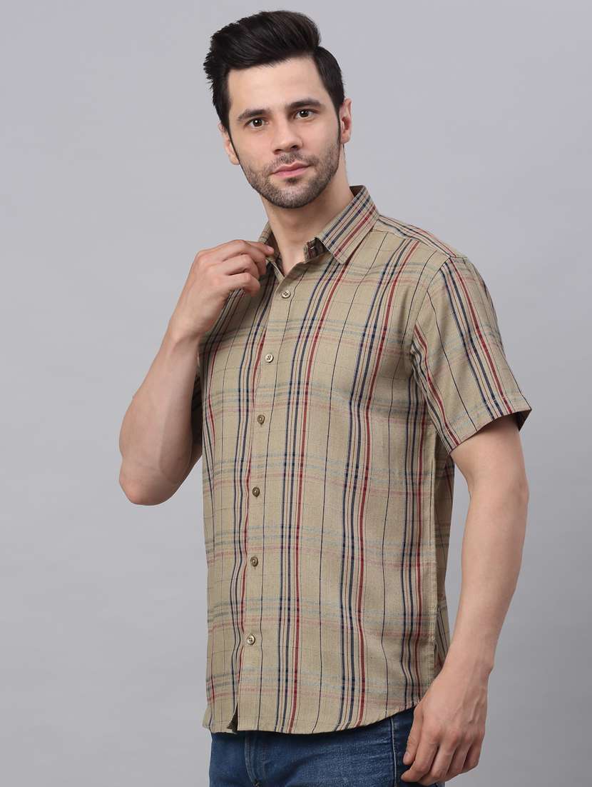 mens checks casual shirt - 19143644 -  Standard Image - 1