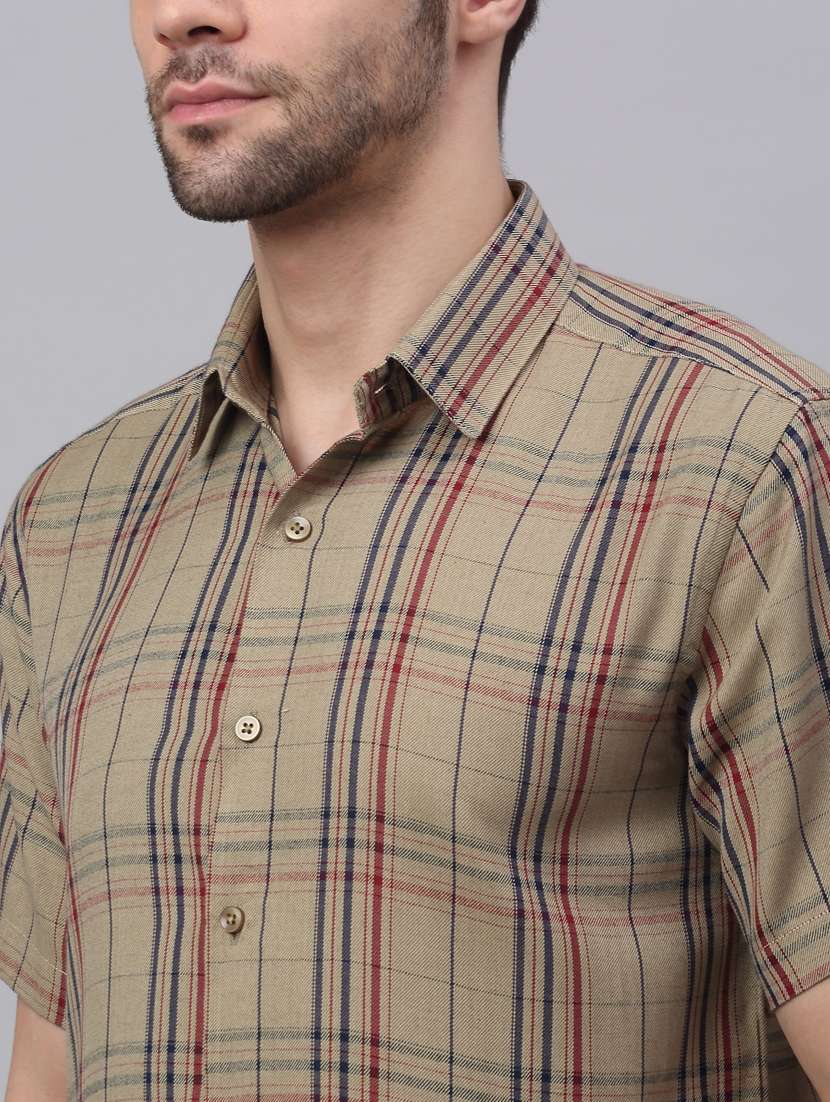 mens checks casual shirt - 19143644 -  Standard Image - 4