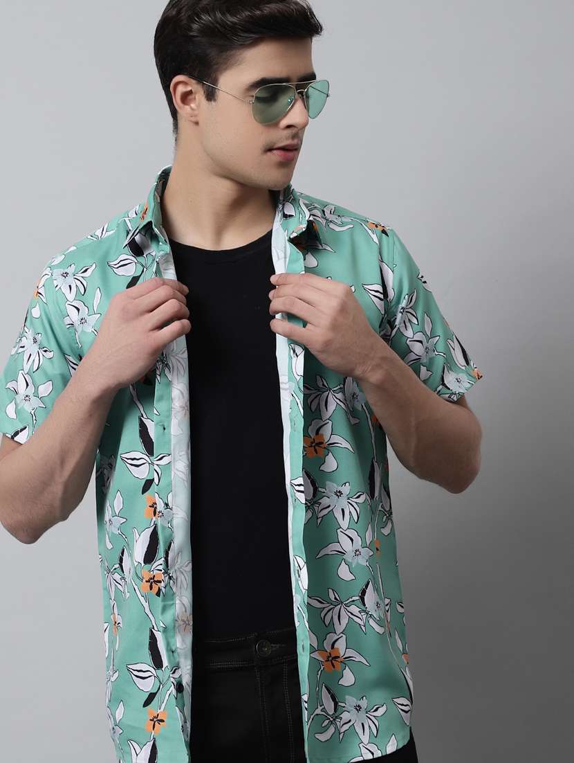 mens florals casual shirt - 19143667 -  Standard Image - 4