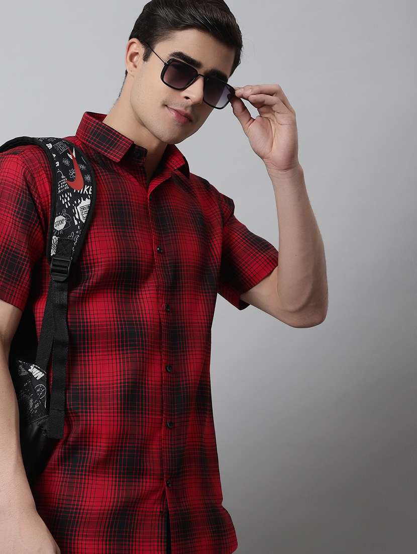 mens checks casual shirt - 19143690 -  Standard Image - 4