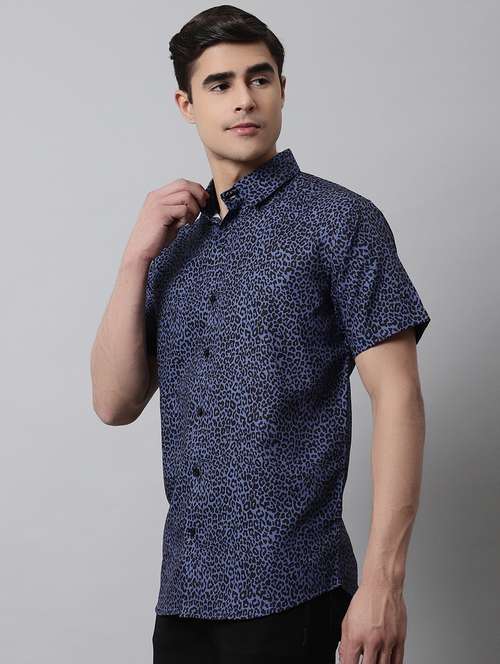 mens animal print casual shirt - 19143710 - Standard Image - 0