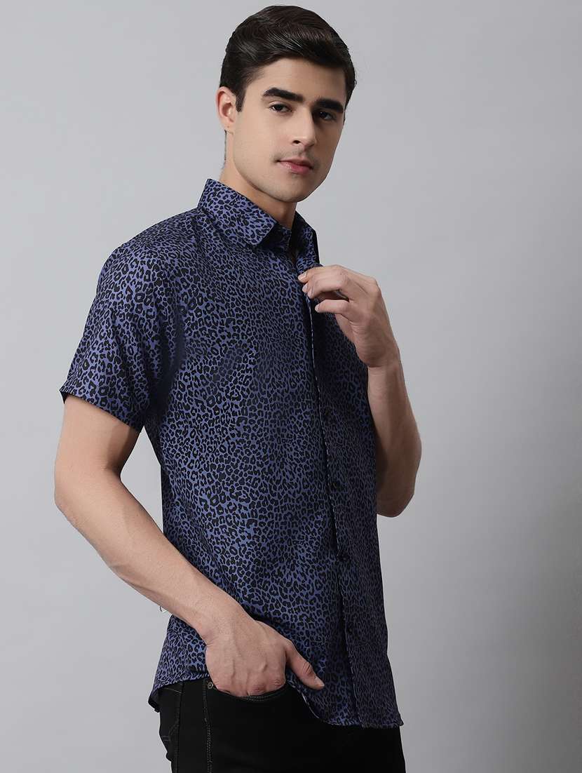 mens animal print casual shirt - 19143710 - Standard Image - 1