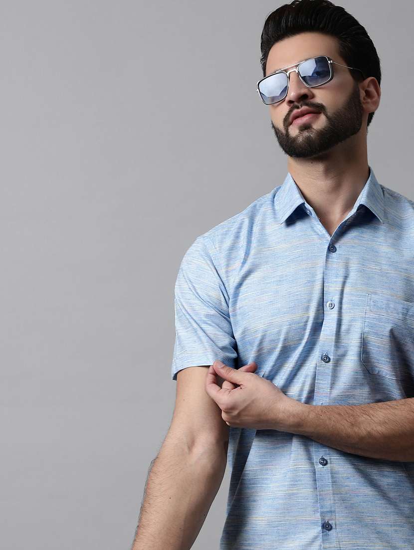 mens melange casual shirt - 19143712 - Standard Image - 4