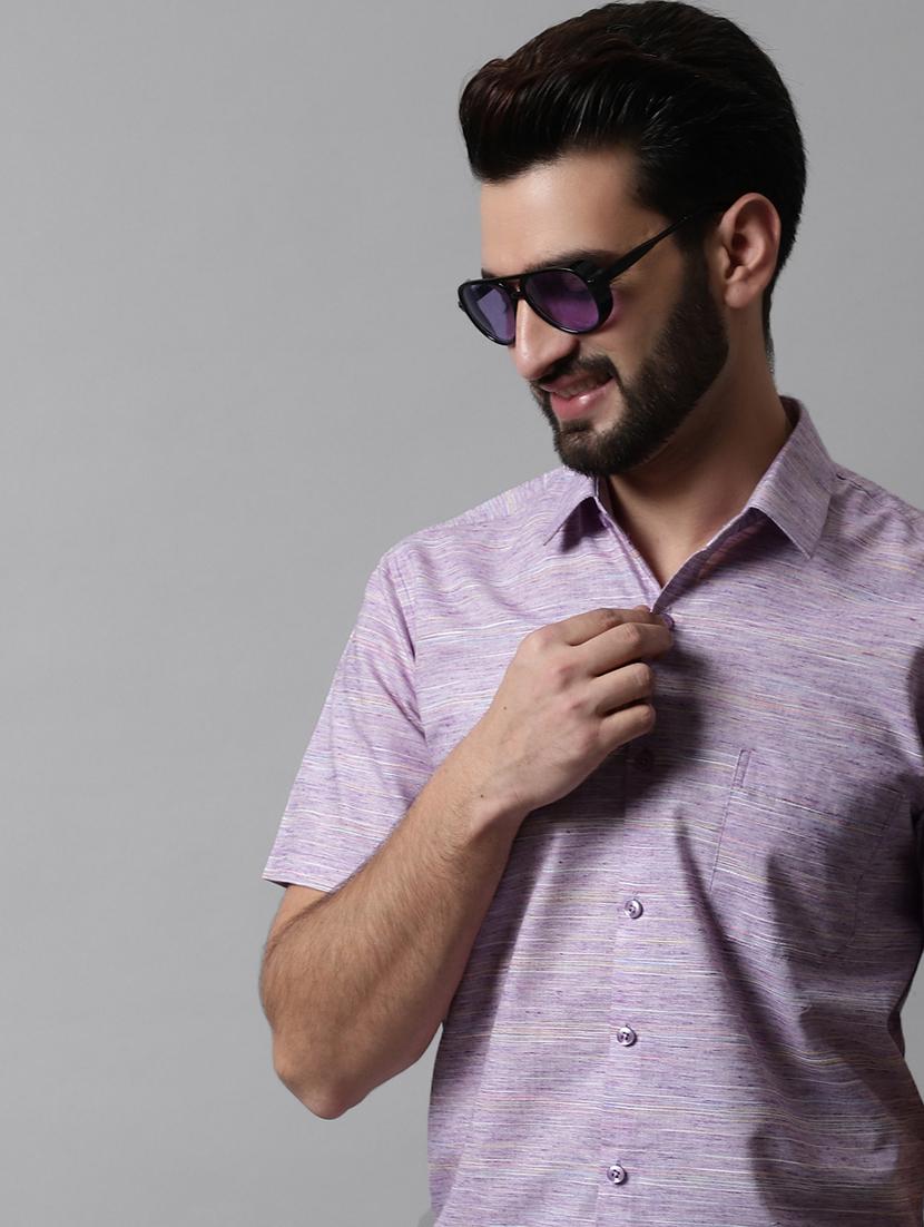 mens melange casual shirt - 19143713 - Standard Image - 4