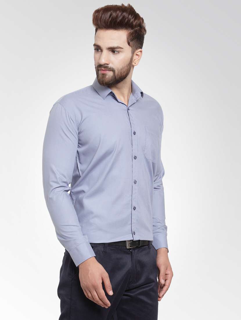 mens solids formal shirt - 19144069 - Standard Image - 1