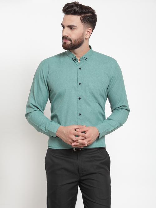mens solids formal shirt - 19144181 - Standard Image - 0