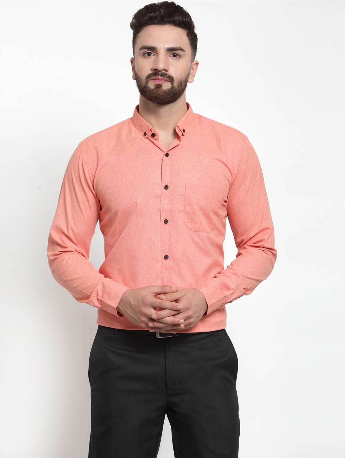 mens solids formal shirt - 19144188 - Zoom Image - 0