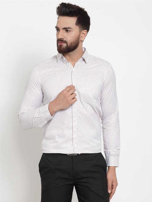 mens stripes formal shirt - 19144216 - Standard Image - 0