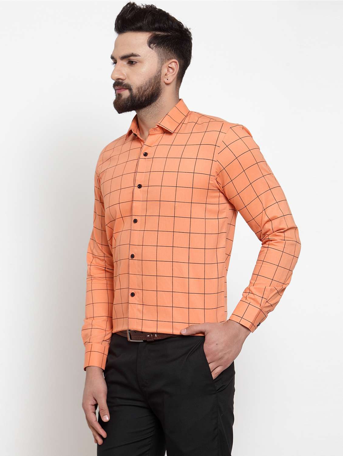 Mens Checks Formal Shirt - 19144229 -  Standard Image - 1