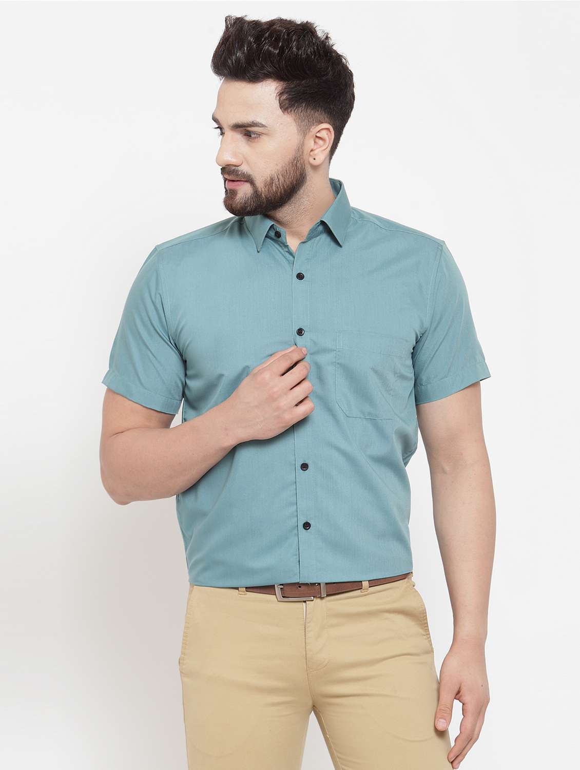 mens solids formal shirt