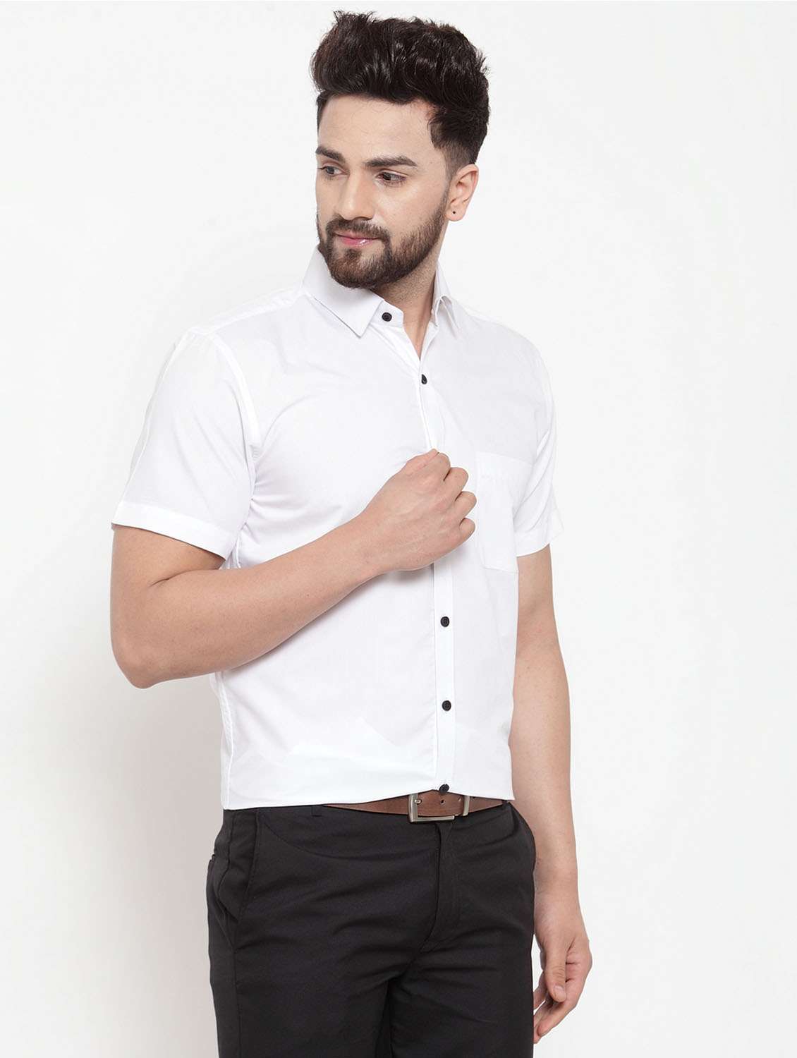 mens solids formal shirt - 19144271 - Standard Image - 1