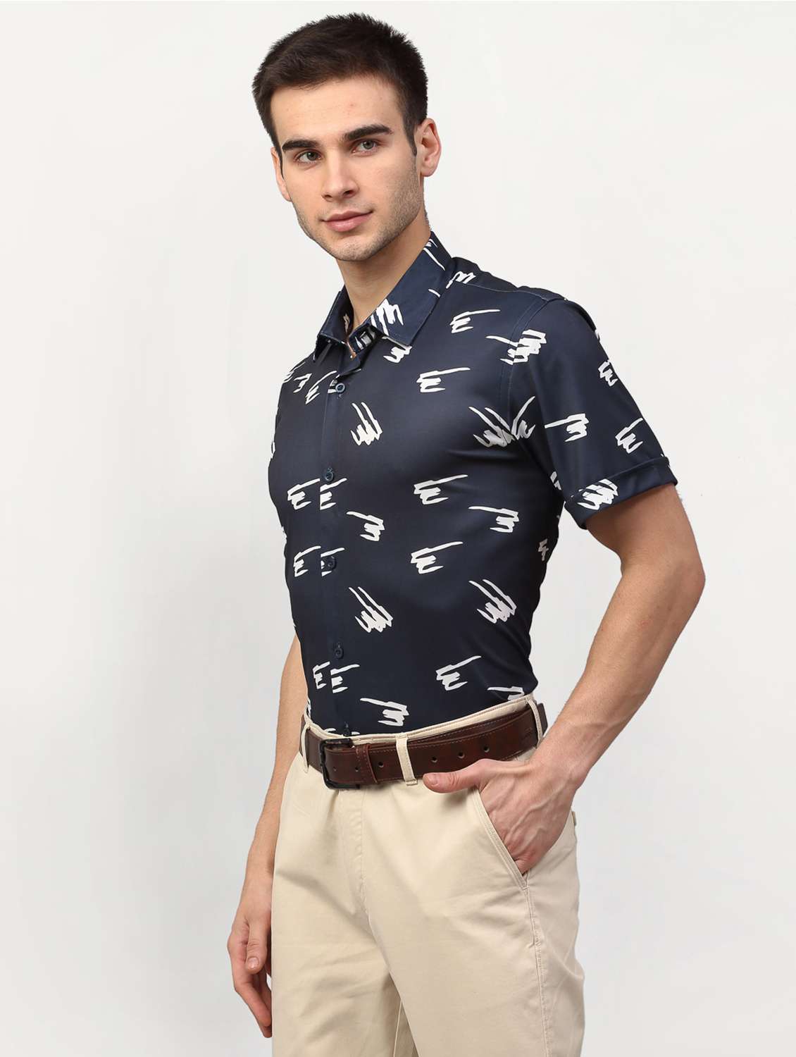 mens printed formal shirt - 19144366 -  Standard Image - 1
