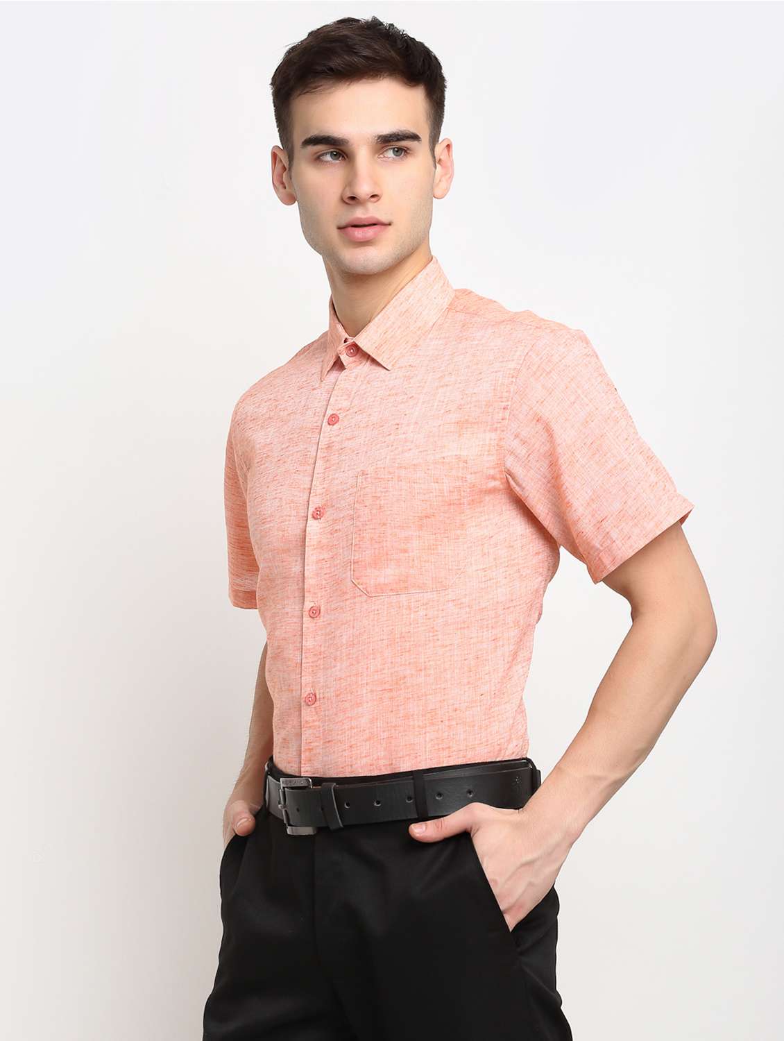mens solids formal shirt - 19144389 -  Standard Image - 1