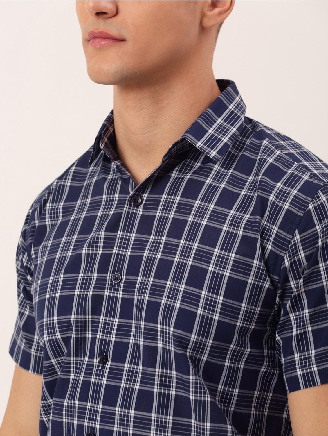 mens checks formal shirt - 19144456 - Standard Image - 4