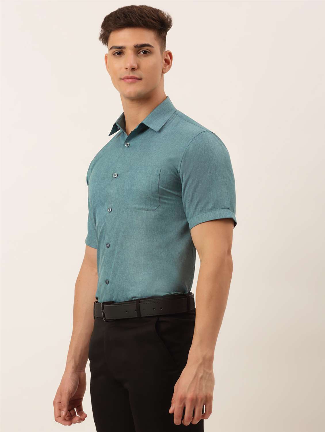 mens solids formal shirt - 19144465 -  Standard Image - 1