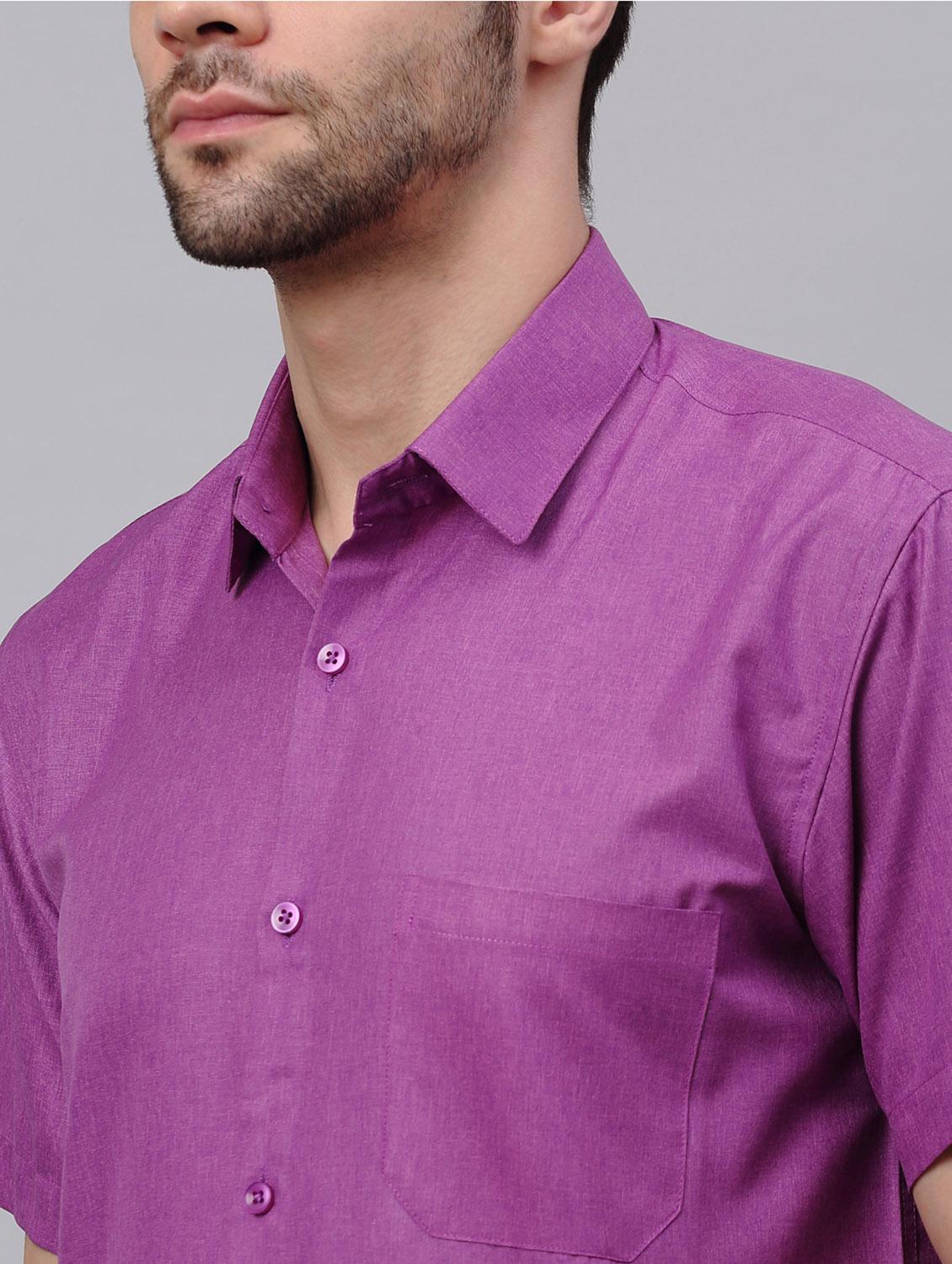 mens solids formal shirt - 19144471 - Standard Image - 4