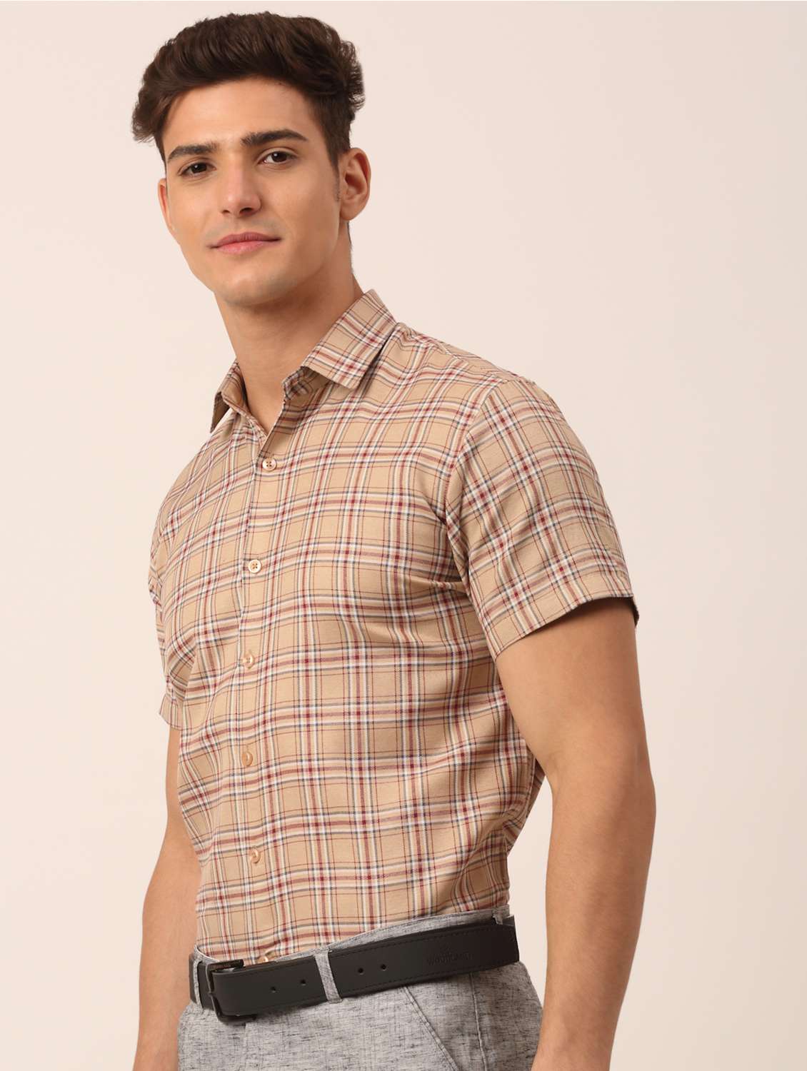 mens checks formal shirt - 19144479 -  Standard Image - 1