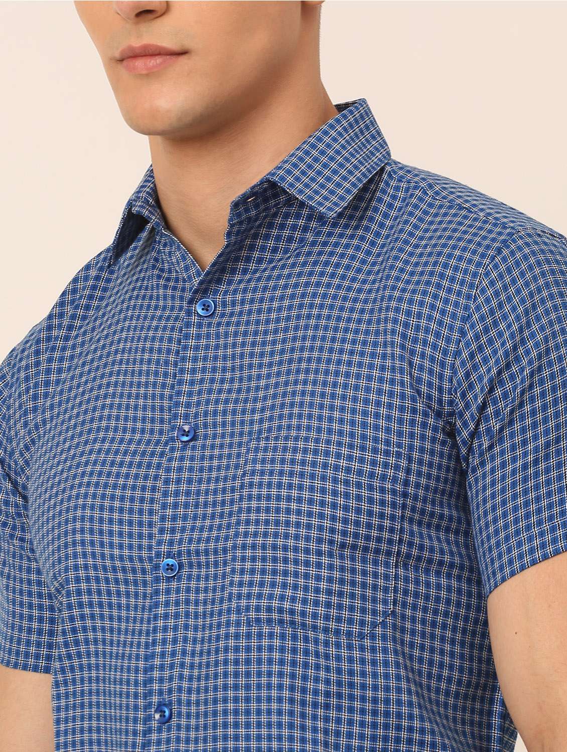 mens checks formal shirt - 19144535 - Standard Image - 4