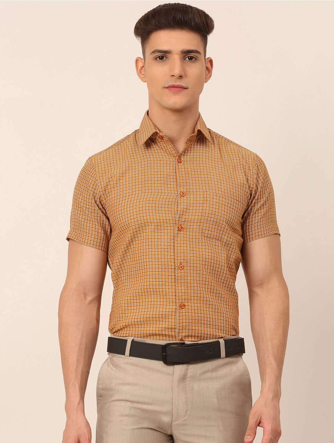 mens checks formal shirt - 19144536 -  Standard Image - 1
