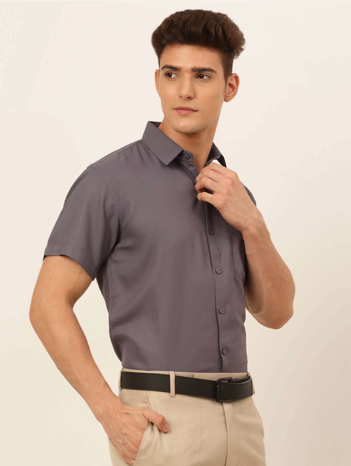mens solids formal shirt - 19144544 -  Standard Image - 1