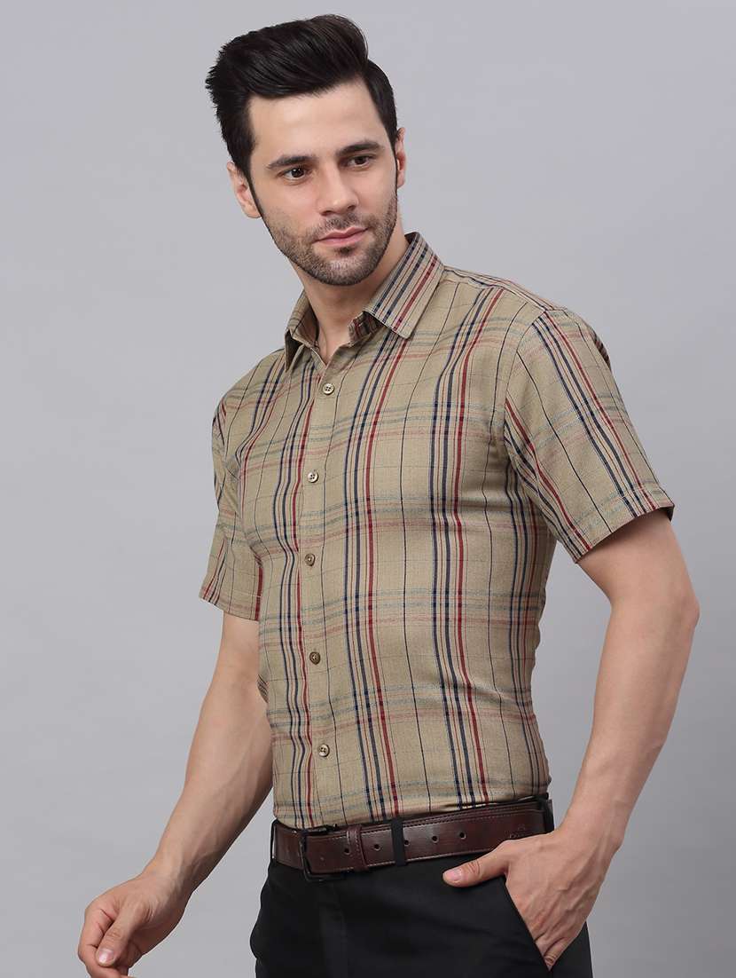mens checks formal shirt - 19144573 -  Standard Image - 1