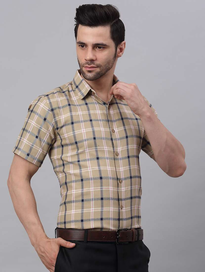 mens checks formal shirt - 19144575 -  Standard Image - 1