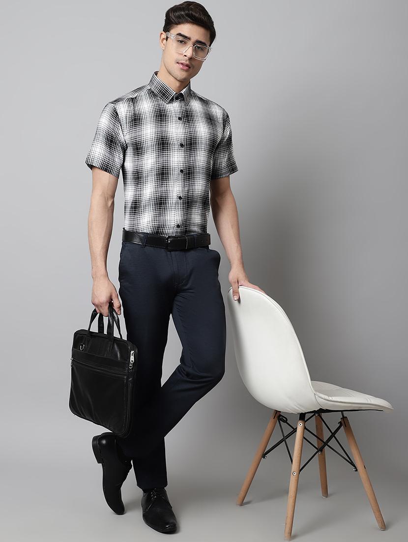 mens checks formal shirt - 19144617 - Standard Image - 4