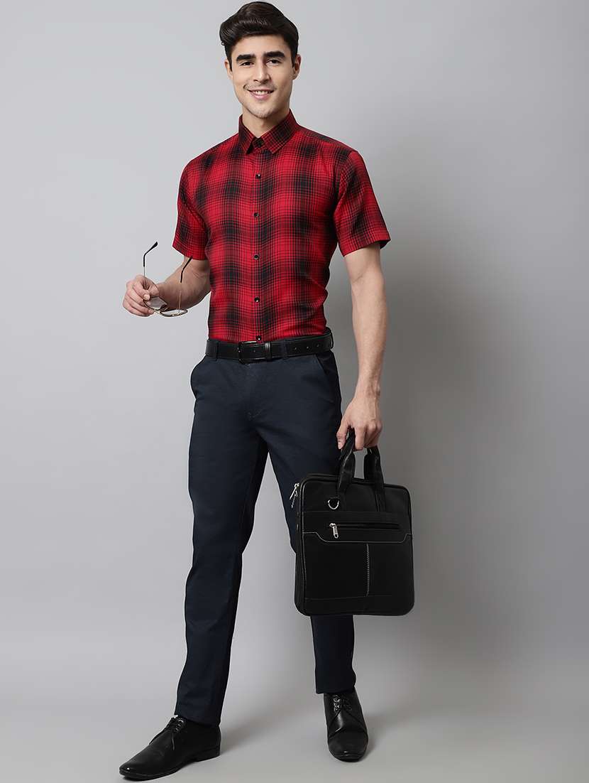 mens checks formal shirt - 19144619 -  Standard Image - 4