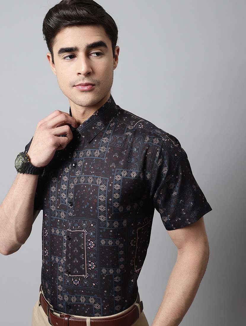 mens aztec formal shirt - 19144635 - Standard Image - 1