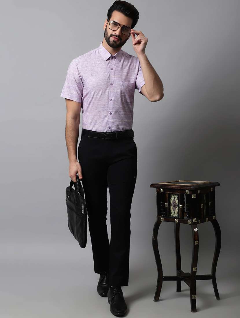 mens self design formal shirt - 19144642 -  Standard Image - 4