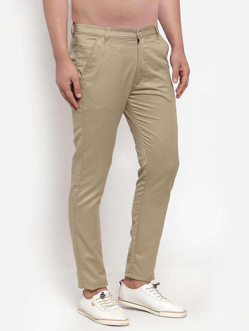 mid rise flat front casual trouser - 19144668 - Standard Image - 1