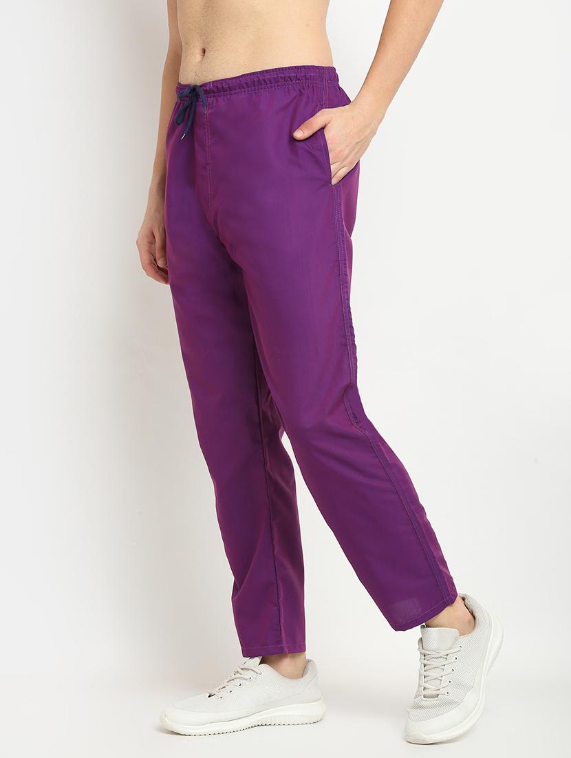 mid rise solid ankle length track pant - 19145000 - Standard Image - 1
