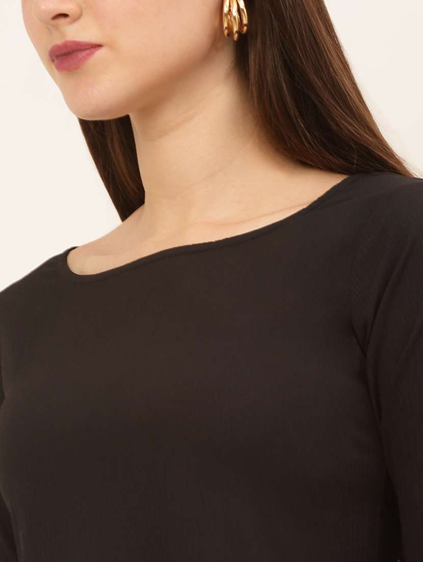 women's fit & flare solid dress - 19145027 -  Standard Image - 4