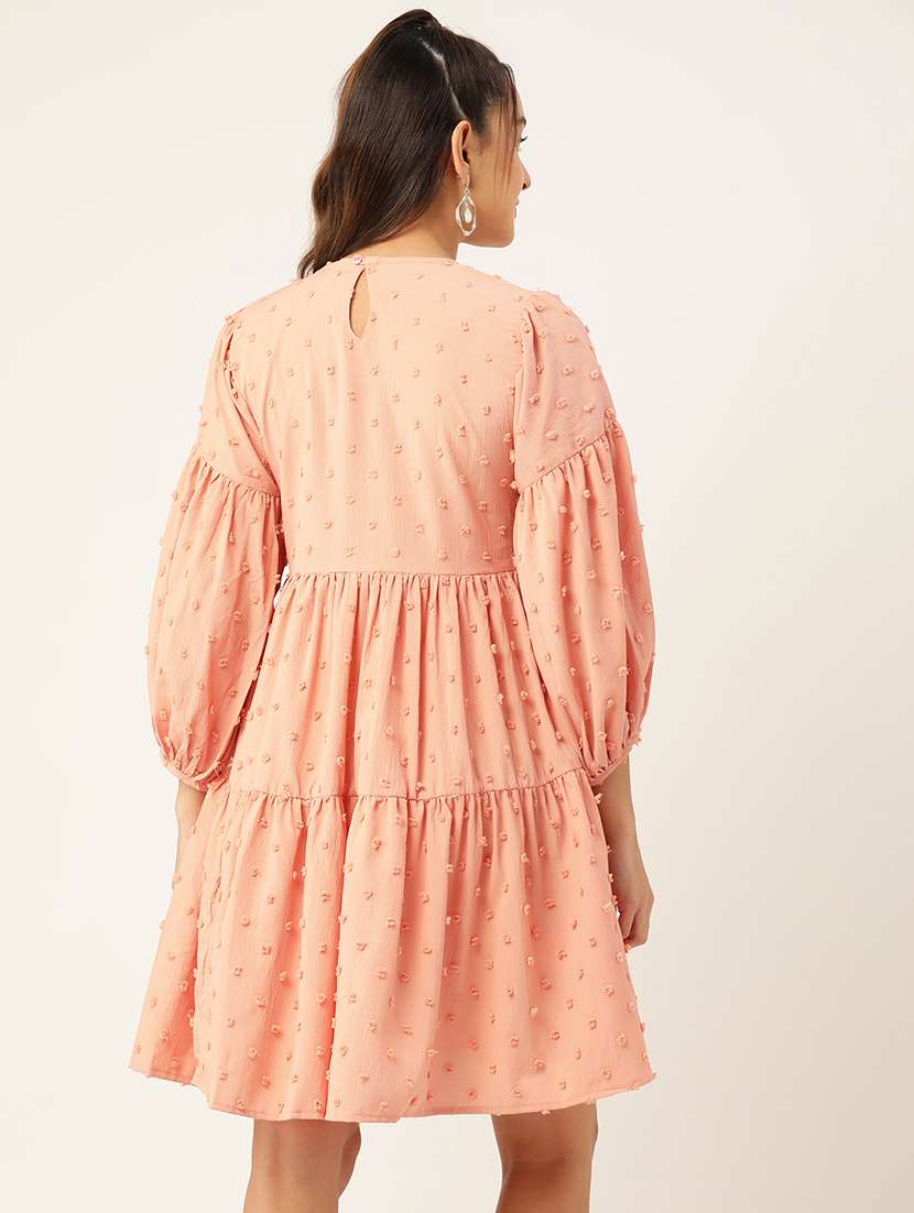 Women's Tiered Dress Swiss Dots Dress