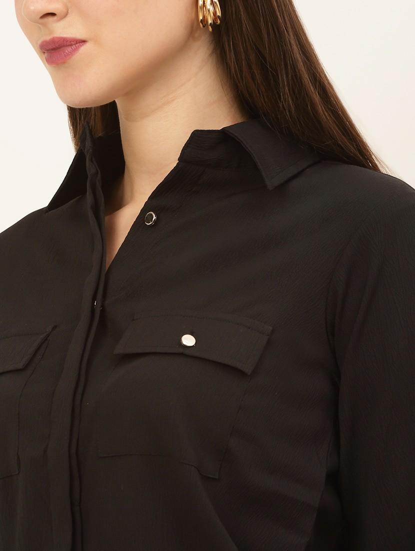 long sleeved solid regular shirt - 19145299 - Standard Image - 4