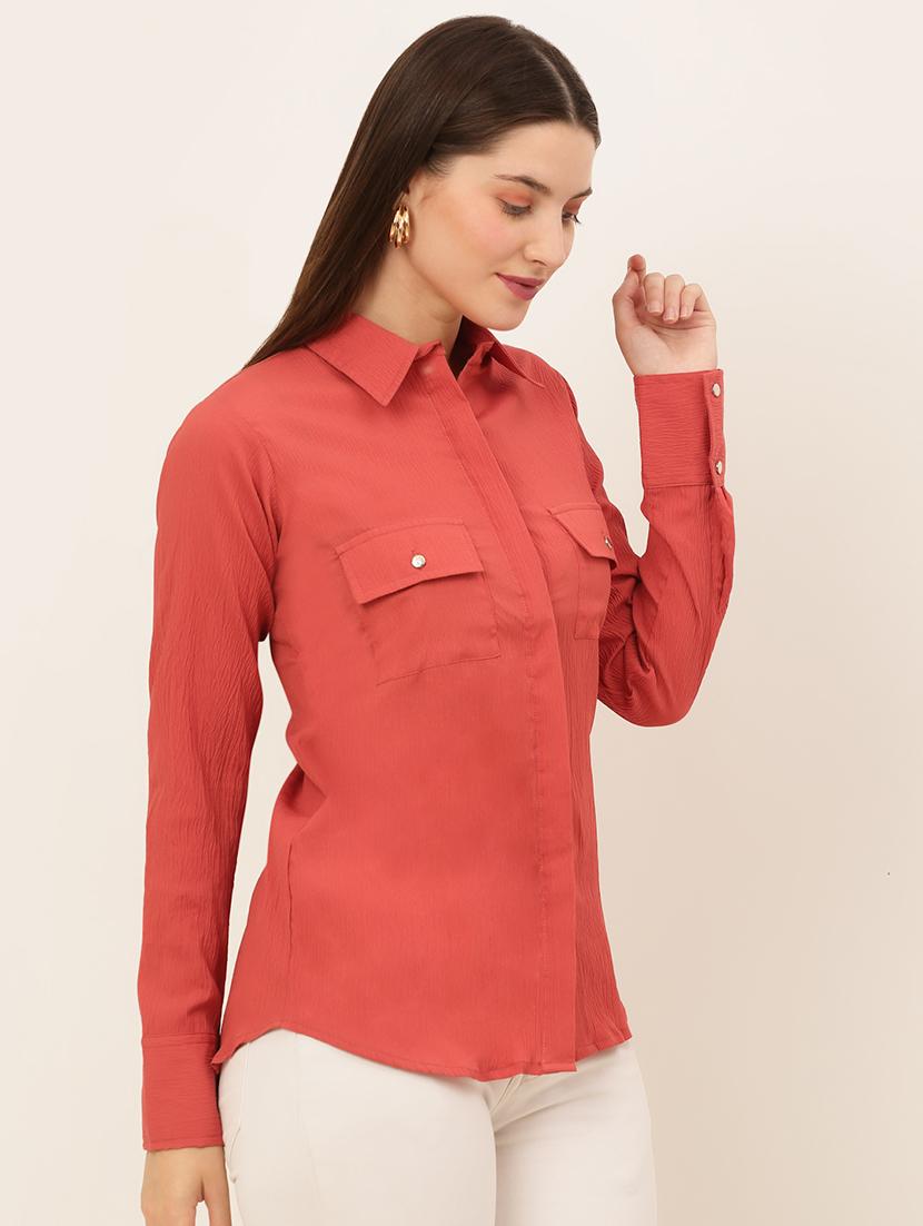 long sleeved solid regular shirt - 19145301 - Standard Image - 1
