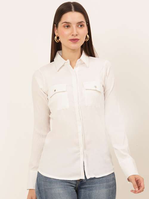 long sleeved solid regular shirt - 19145302 - Standard Image - 0