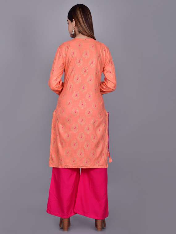 printed straight kurta  - 19145500 -  Standard Image - 1