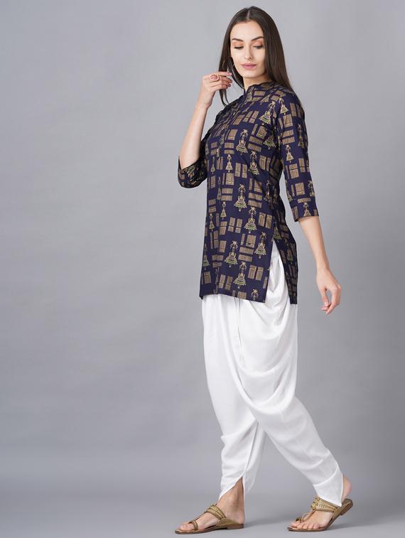 printed dhoti kurta set - 19145771 -  Standard Image - 1