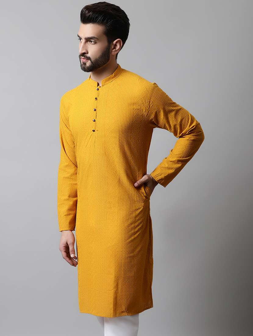 men's embroidered cotton kurta pajama sets 