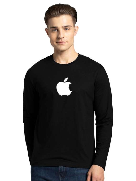 round neck chest printed t-shirt