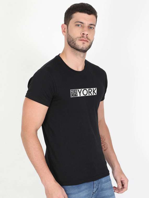 crew neck chest printed t-shirt - 19147038 -  Standard Image - 1