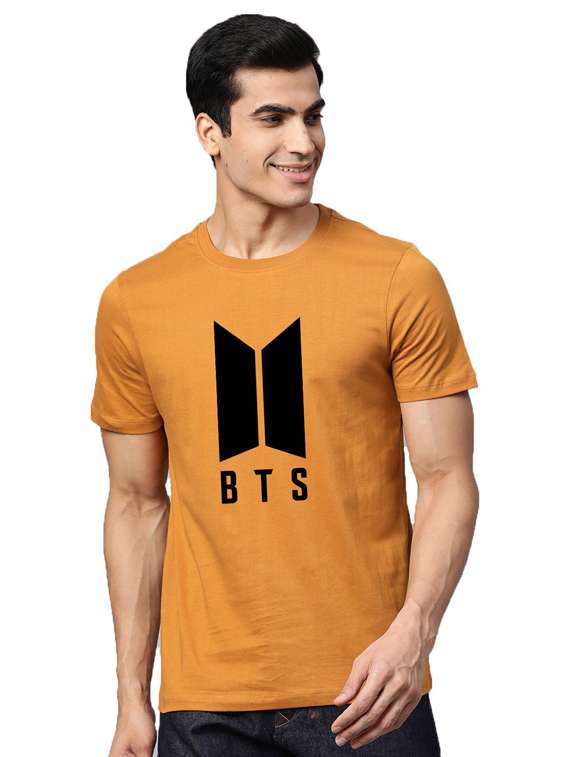 round neck chest printed t-shirt