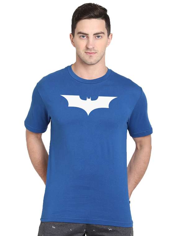 round neck chest printed t-shirt
