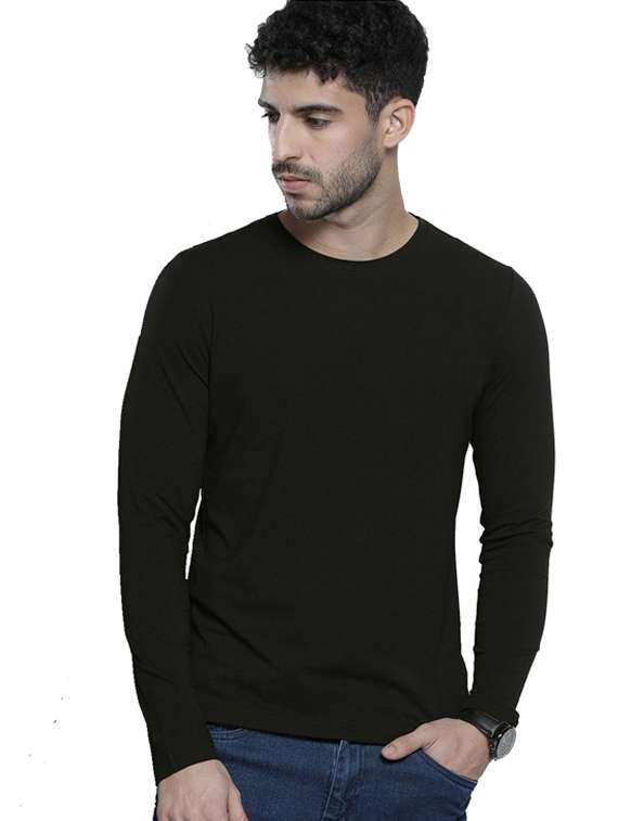 black cotton t-shirt