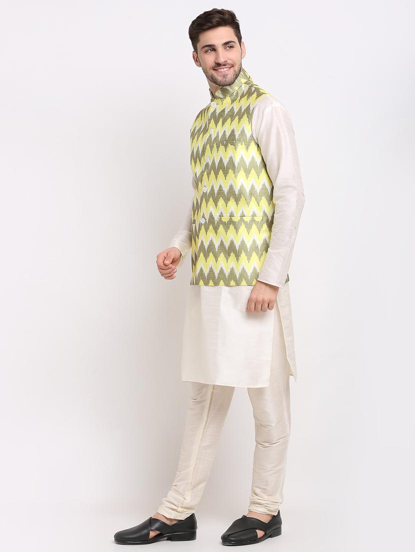 kurta pyjama with nehru jacket - 19147452 -  Standard Image - 1