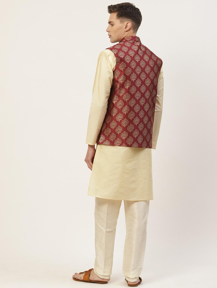 kurta pyjama with nehru jacket - 19147461 - Standard Image - 1