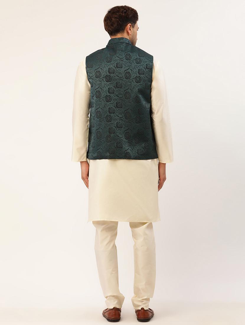 kurta pyjama with nehru jacket - 19147481 - Standard Image - 4