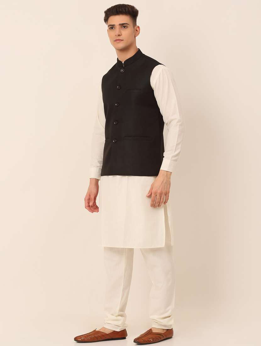 kurta pyjama with nehru jacket - 19147515 -  Standard Image - 1